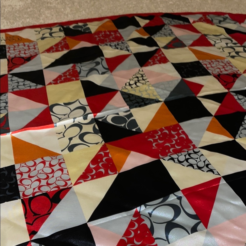 Coach Multicolor Geometric Scarf - Picture 3 of 8